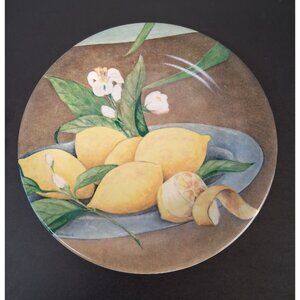 Gien France Les Citrons 6.5" Plate Dishwasher Safe The Lemons Round Ceramic GUC